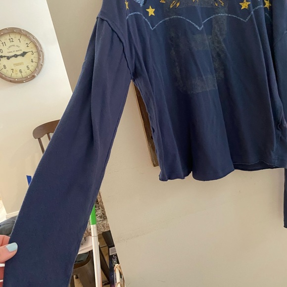 Free People(We the Free) Football inspired Sweater. - Picture 3 of 10